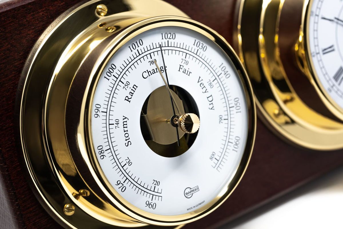 Barigo Tempo Weather Station-4 in 1 -Clock, Barometer-Hygrometer, Thermometer