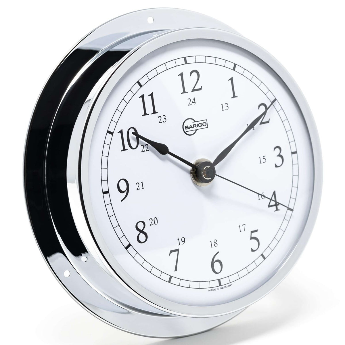 Barigo Viking Quartz Clock 611CR – Chrome-Plated Brass (155 mm)