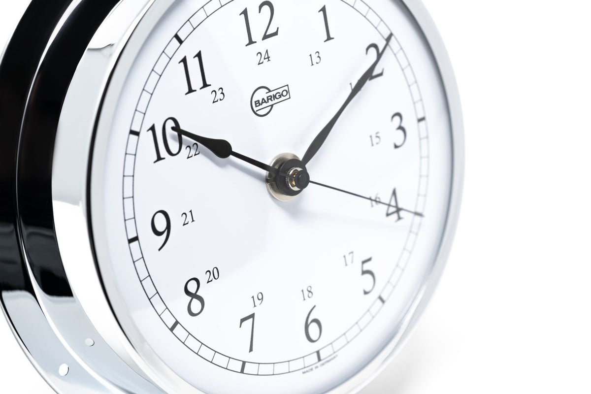 Barigo Viking Quartz Clock 611CR – Chrome-Plated Brass (155 mm)