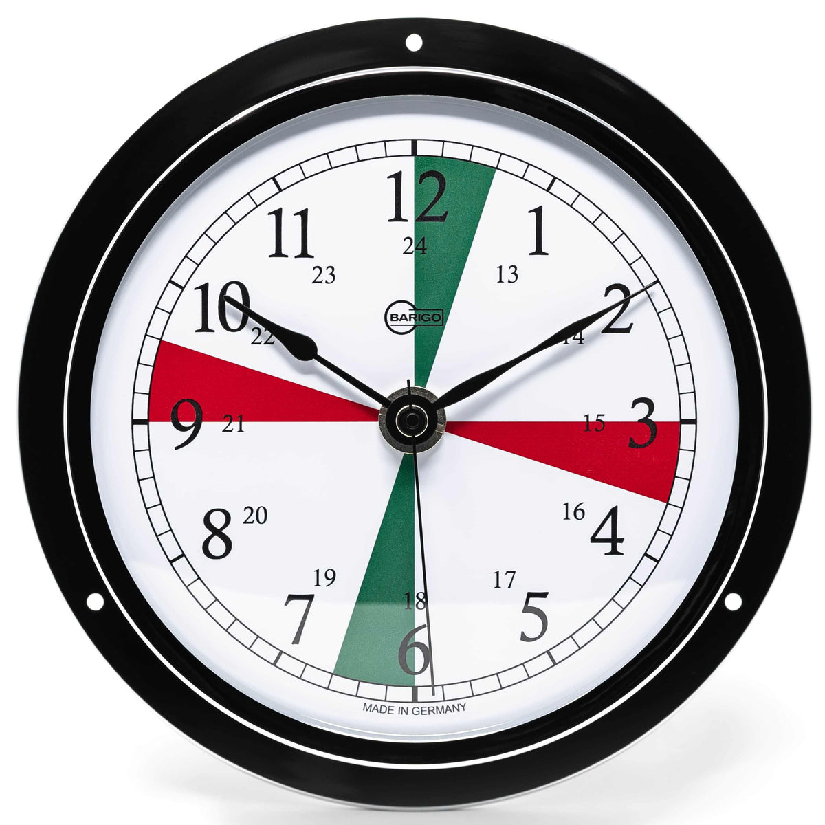 Barigo Viking Quartz Clock with Radio Sectors 611CRFS – Chrome-Plated Brass (155 mm)