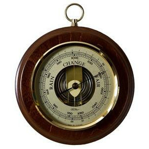 Classic Walnut &amp; Brass  170mm Fischer Barometer