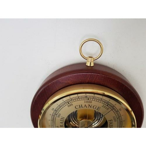 Classic Mahogany &amp; Brass  170mm Fischer Barometer