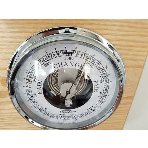 Ash &amp; Chrome Barometer Tide Clock Combination