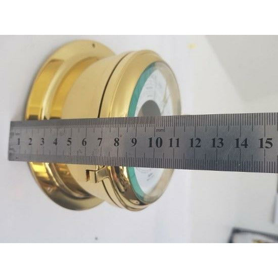 Solid Polished Brass Marine Barometer