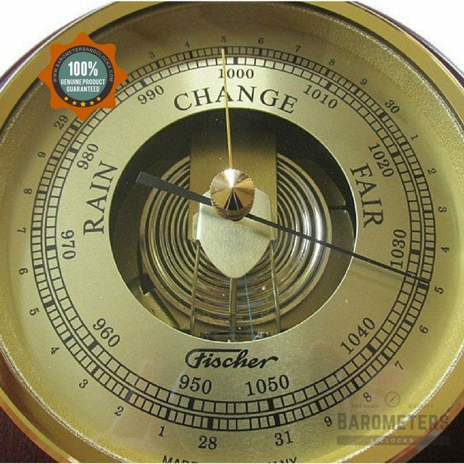 Classic Mahogany &amp; Brass  170mm Fischer Barometer